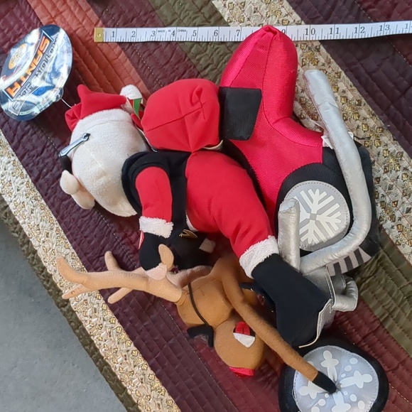 BEVERLY HILLS TOY CO* motorcycle Santa singing engine revving Santa is coming to - Picture 9 of 11